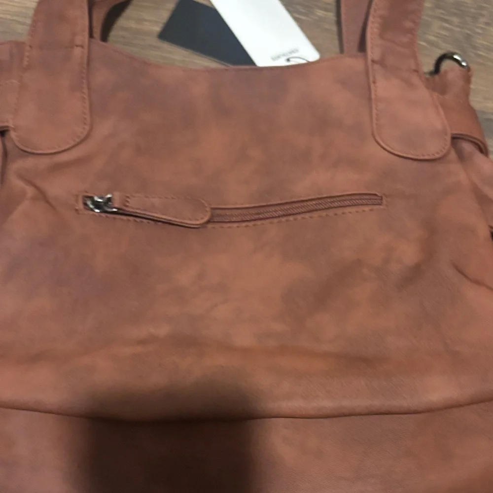 Guess Brown Handbag with Silver Accents - Picture 4 of 5